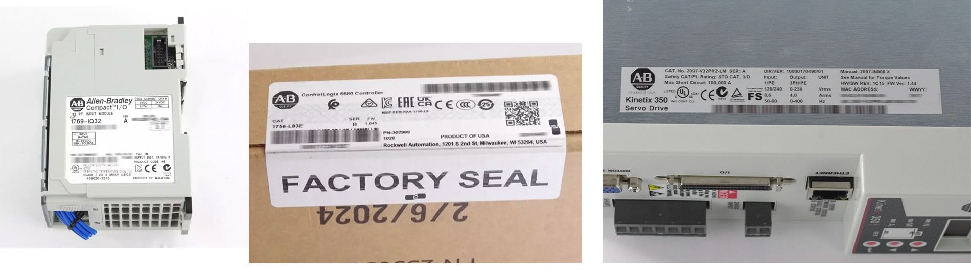 Parts with serial numbers obscured