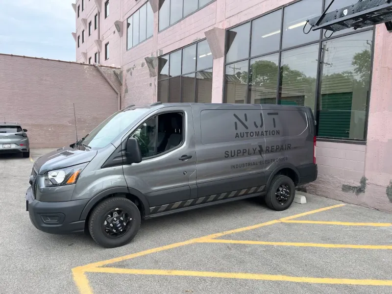 NJT Automation branded delivery van for Milwaukee-area industrial parts pickup and delivery