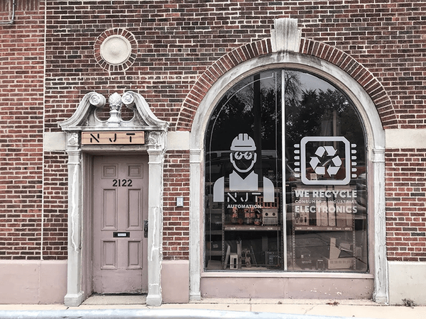 NJT Automation storefront entrance at 2122 N Prospect Ave, Milwaukee, Wisconsin headquarters