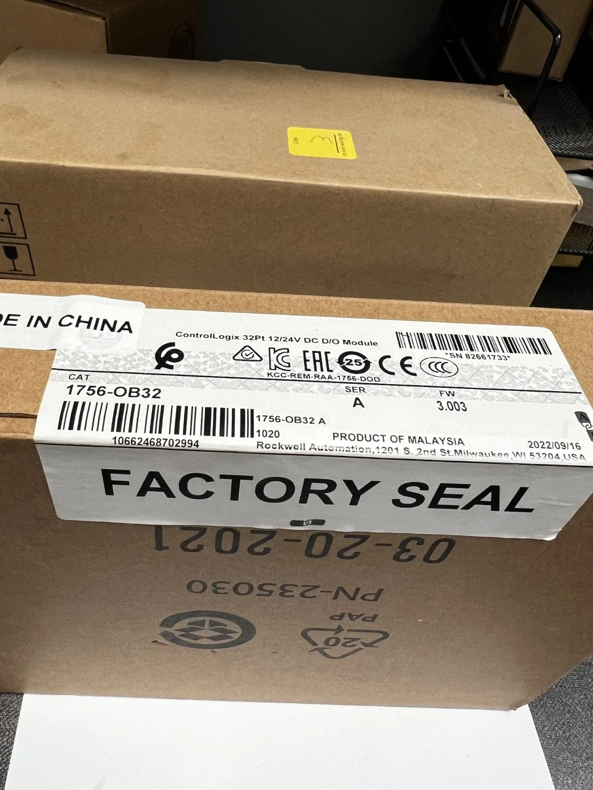 Fake Allen-Bradley 1756-OB32 module