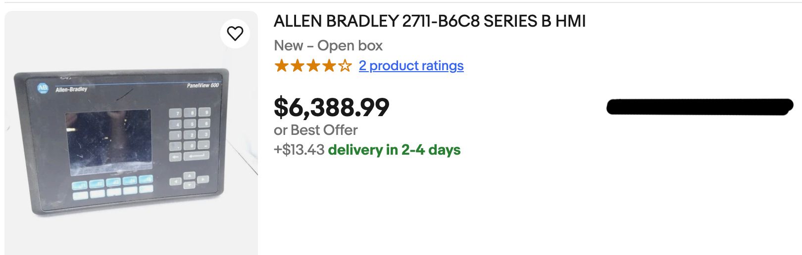 Visibly used Allen-Bradley part